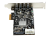 Startech PCI Express (PCIe) SuperSpeed USB 3.0-kortadapter med 4 portar och 4 dedicerade kanaler på 5 Gbps ? UASP ? SATA/LP4-ström - Höger vinkel