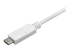 StarTech.com 9.8ft/3m USB C to DisplayPort 1.2 Cable 4K 60Hz, USB-C to DisplayPort Adapter Cable HBR2, USB Type-C DP Alt Mode to DP Monitor Video Cable, Compatible w/ Thunderbolt 3, White - Närbild