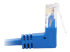 Eaton Tripp Lite Series Up-Angle Cat6 Gigabit Molded Slim UTP Ethernet Cable (RJ45 Right-Angle Up M to RJ45 M), Blue, 10 ft. - Närbild