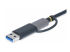 StarTech.com USB 3.0 Multi-Media Memory Card Reader, SD/microSD/CompactFlash Card Reader, Portable USB 5Gbps Card Adapter, External USB-C Card Reader with Attached USB-A Adapter - Närbild