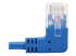 Eaton Tripp Lite Series Right-Angle Cat6 Gigabit Molded Slim UTP Ethernet Cable (RJ45 Right-Angle M to RJ45 M), Blue, 1 ft. (0.31 m) - Närbild