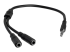 Startech 4 Position to 2x 3 Position 3.5mm Headset Splitter Adapter - Vänster vinkel