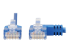 Eaton Tripp Lite Series Right-Angle Cat6 Gigabit Molded Slim UTP Ethernet Cable (RJ45 Right-Angle M to RJ45 M), Blue, 3 ft. (0.91 m) - Närbild