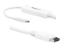 StarTech.com 9.8ft/3m USB C to DisplayPort 1.2 Cable 4K 60Hz, USB-C to DisplayPort Adapter Cable HBR2, USB Type-C DP Alt Mode to DP Monitor Video Cable, Compatible w/ Thunderbolt 3, White - Vänster vinkel