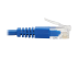 Eaton Tripp Lite Series Up-Angle Cat6 Gigabit Molded Slim UTP Ethernet Cable (RJ45 Right-Angle Up M to RJ45 M), Blue, 3 ft. - Närbild