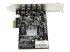 Startech PCI Express (PCIe) SuperSpeed USB 3.0-kortadapter med 4 portar och 4 dedicerade kanaler på 5 Gbps ? UASP ? SATA/LP4-ström - Höger sida