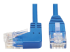 Eaton Tripp Lite Series Left-Angle Cat6 Gigabit Molded Slim UTP Ethernet Cable (RJ45 Left-Angle M to RJ45 M), Blue, 15 ft. (4.57 m) - Närbild