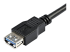 StarTech.com 2 m svart SuperSpeed USB 3.0-förlängningskabel A till A - Närbild