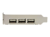 StarTech.com 4 Port PCI Express Low Profile High Speed USB Card - Vänster sida