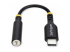 StarTech.com USB-C Audio Adapter to 3.5mm TRRS Jack, Headphone Aux Dongle - Framsidan